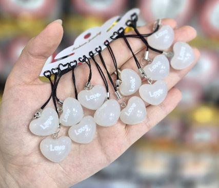 آویز موبایل و کیف مدل قلب شب تاب بسته 12 عددی - فقط عمده